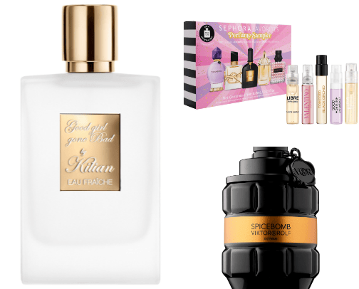 Fragrances and parfumes cover photo collage