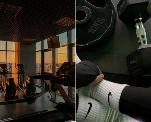 Gym necessities cover photo collage