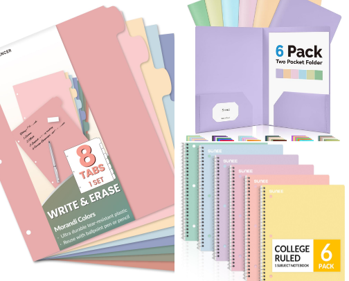 Back to school items cover photo collage