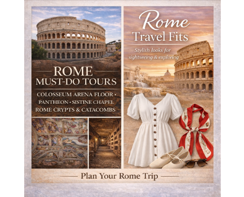 Rome - Travel Fits for the Whole Family and Sights to See cover photo collage