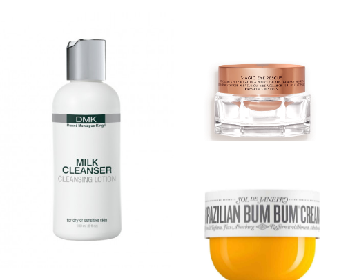 My holy grail facial & body care products ✨ cover photo collage