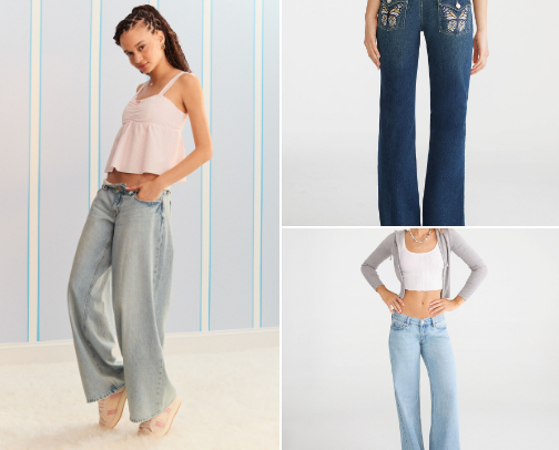 The BEST low rise jeans👖🥇(2000s inspired) cover photo collage