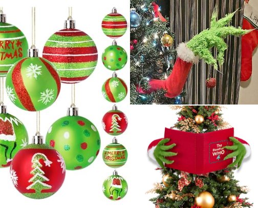 Grinchy Tree Decor cover photo collage