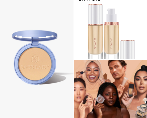Beauty products cover photo collage