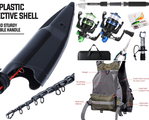 SEA AND RIVER FISHING EQUIPMENT IN MY COLLECTION cover photo collage
