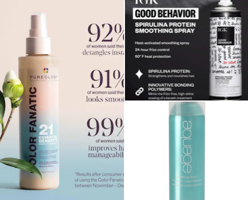 Hair products cover photo collage