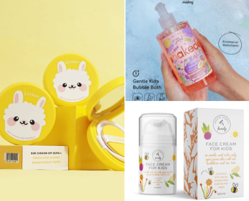 🦄 skincare for kids 👒 cover photo collage