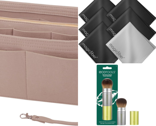 Everyday Handbag Essentials: Organizers, Pouches & Quick Touch-Ups cover photo collage