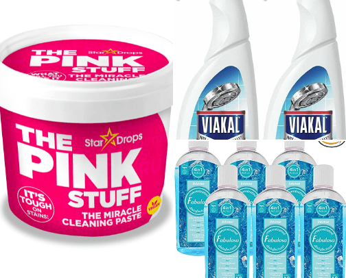 Cleaning products cover photo collage