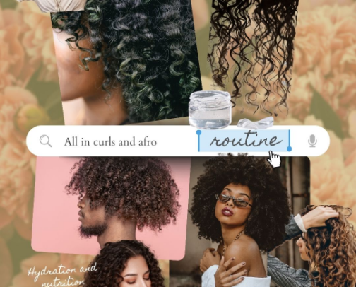 Afro and curls tips cover photo collage
