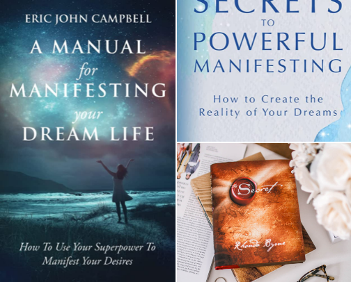 Manifesting/Law of Attraction Books cover photo collage