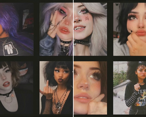 ☠️💋🧸Becoming an e-girl🖤🎧🥀 cover photo collage