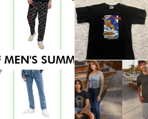 Jeans and jackets cover photo collage