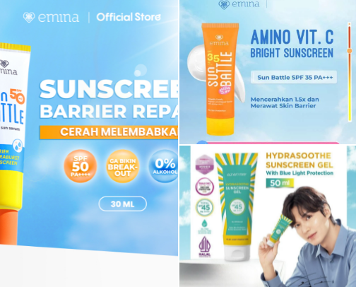 Sunscreen for All Skin Type cover photo collage