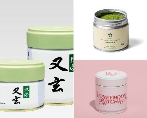 matcha tins cover photo collage