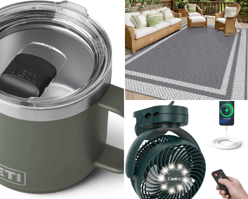 Camping cover photo collage