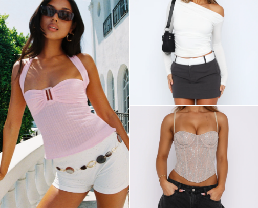 Trendy and Girly Clothing cover photo collage