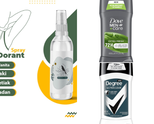 Deodorant cover photo collage