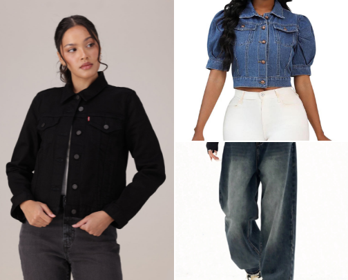Ladies Denimn Jackets and Jeans cover photo collage