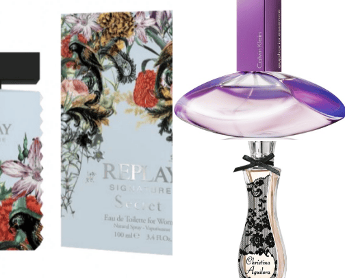Perfumes for women cover photo collage