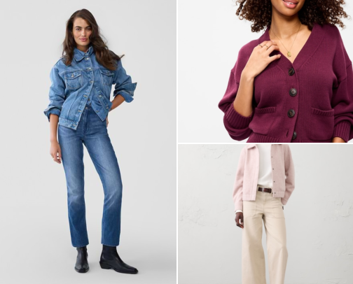 Clothing shopping spree cover photo collage