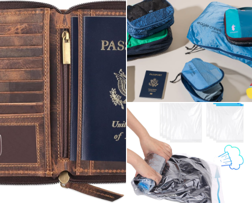travel essentials list cover photo collage