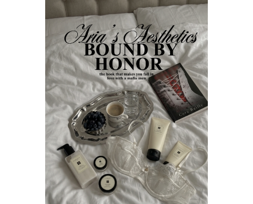 Bound  by Honor- Cora Reilly and some spicy essentials cover photo collage