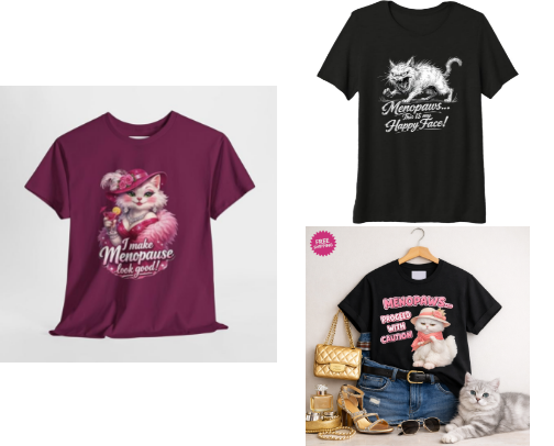 Menopause: Welcome to the Hot Flashes & Hairballs Collection! 🔥😺 cover photo collage