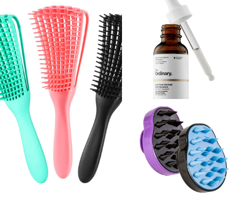 Hair products cover photo collage