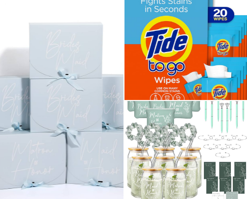 Affordable Bridesmaid Gifts cover photo collage