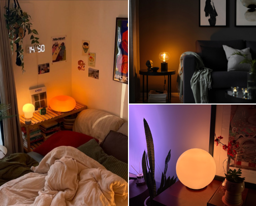 warm, mood-boosting lamps & chic side tables for cozy living spaces 🪩 cover photo collage
