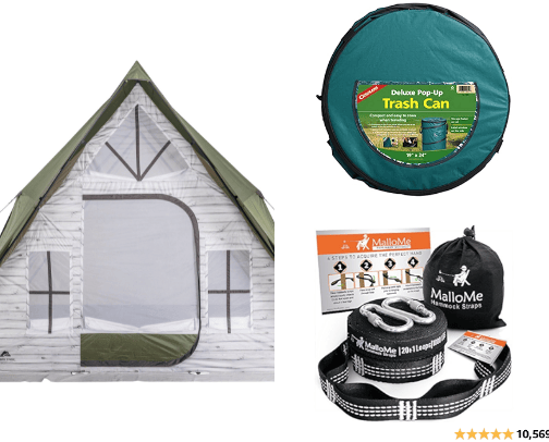 Camping cover photo collage