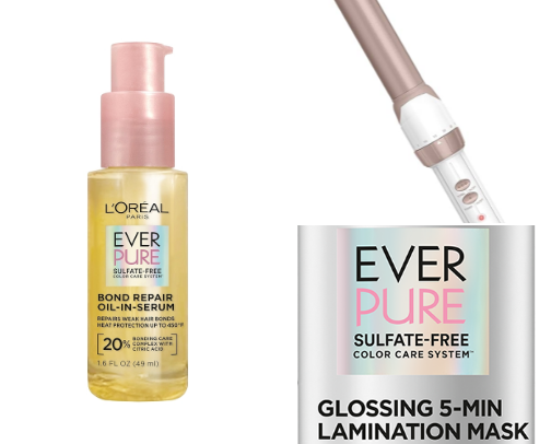 hair tools + hair care cover photo collage