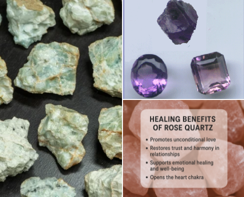 Natural healing using crystals, stones etc. Come connect your inner self and learn how to use the power of crystals! cover photo collage