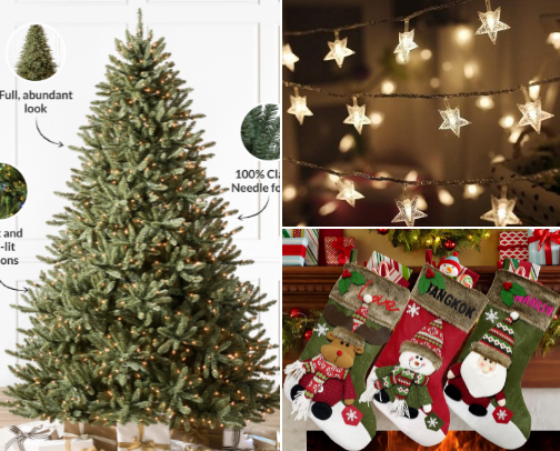 Holiday Home Magic: Must-Have Christmas Decorations for a Cozy & Classy Vibe” cover photo collage