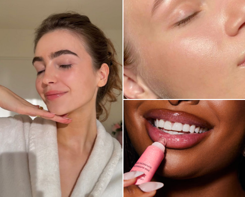 Moisturized Lip and skin! Helps heal skin barrier | Glowing this year 💋 cover photo collage