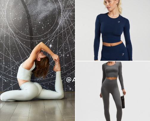Workout clothes cover photo collage