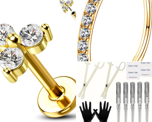 Ear Piercing Supplies cover photo collage