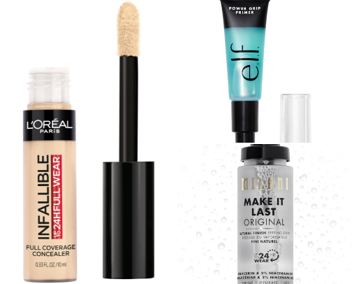 Drugstore makeup favs cover photo collage