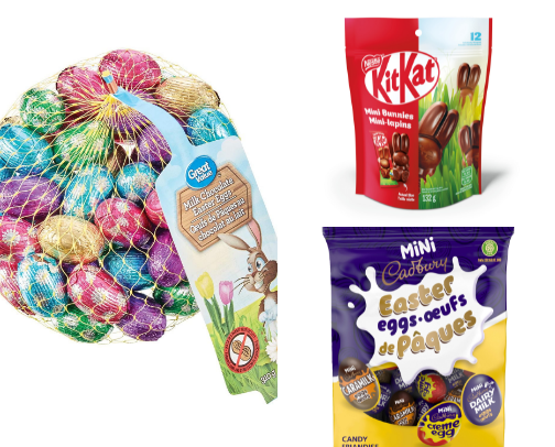 Easter chocolate cover photo collage