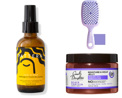 my go-to curly girl products🧖🏽‍♀️✨ cover photo collage