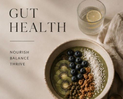 Gut Health Essentials: For Ultimate Glow-up cover photo collage