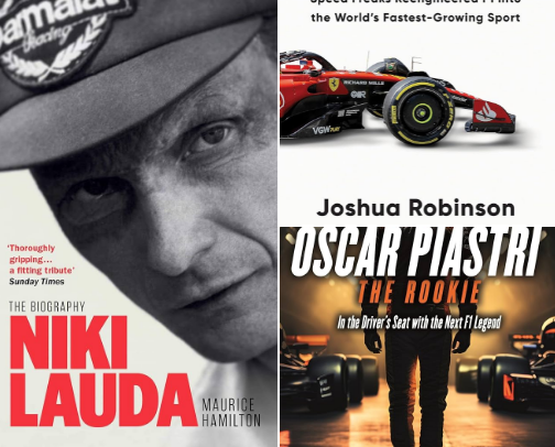 F1 related books you need to read! 📚 cover photo collage