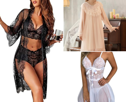Elegant Nightwear & Lingerie cover photo collage