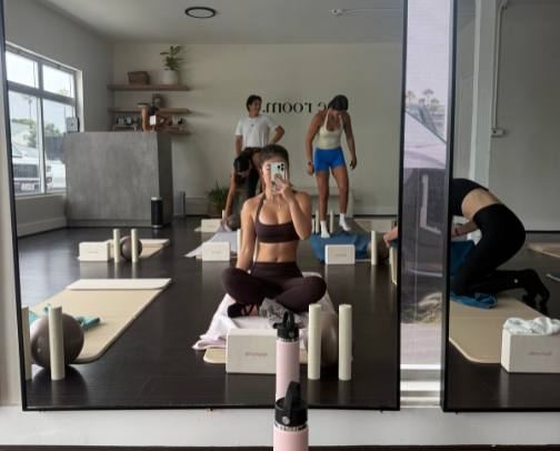 In my Pilates bag cover photo collage