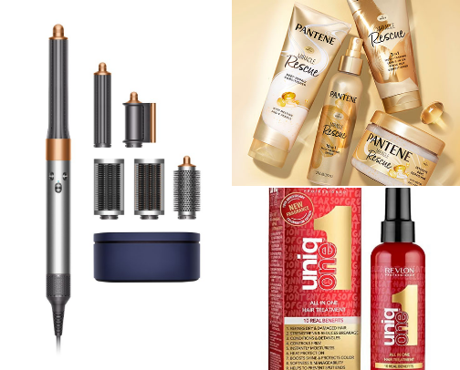 Hair products cover photo collage