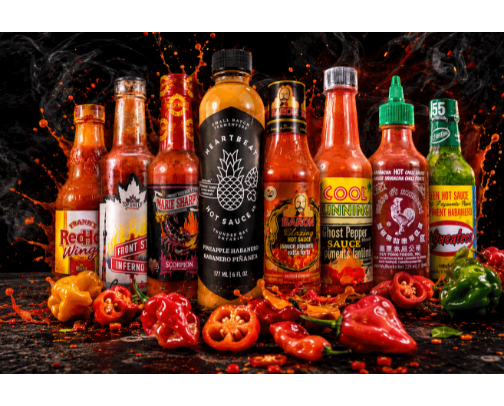 My Favorite Pepper Sauces for Every Heat Level!🔥🌶️🥵 cover photo collage