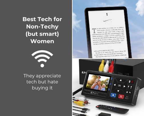 Best Tech for Non-Techy (but smart) Women cover photo collage
