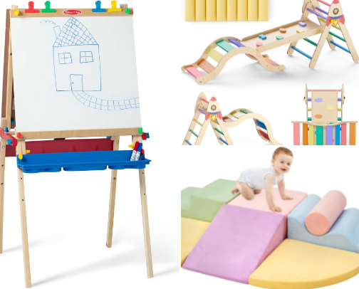 Screen-free activities for toddlers 🩵🩷 cover photo collage