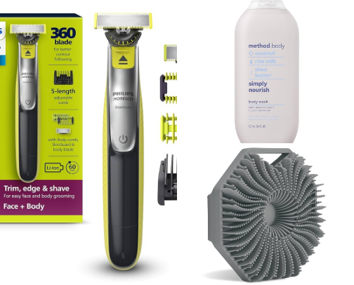 Men's hygiene essential products cover photo collage